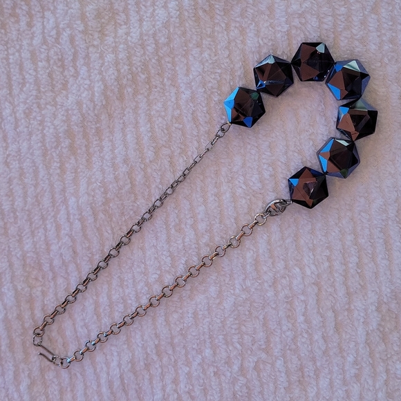 Lia Sophia Mirrored Purple Bead Necklace!! - Picture 2 of 6